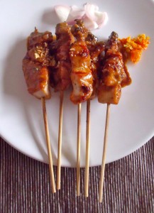 chicken sate from top