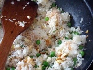 nasi goreng in pan